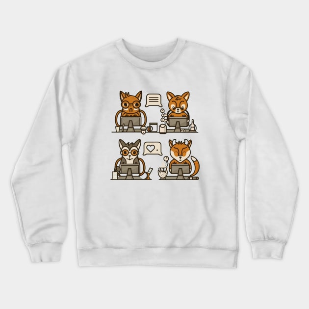 Animal Tech Team Tales Crewneck Sweatshirt by SimpliPrinter